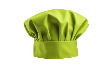 The Vibrant Green Chef Hat, a Stylish and Functional Kitchen Essential on a White or Clear Surface PNG Transparent Background