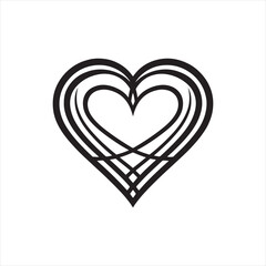 Romantic Serenade Symbol: Delicate Stock Image - Valentine Silhouette - Heart Vector
