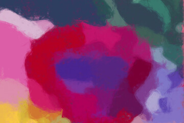 Fototapeta na wymiar Abstract colorful oil painting geometric illustration