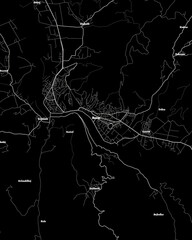 Berat Albania Map, Detailed Dark Map of Berat Albania