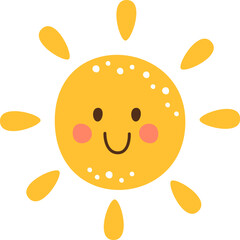 Sun Character With Face