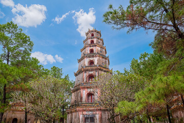 The most beautiful Viewpoint Thien Mu Pagoda in Hue, Vietnam