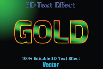 Colorful background and Editable 3d Text Effect