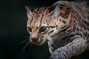 Naklejka na ściany i meble Ocelot (Leopardus pardalis) - medium-sized spotted feline