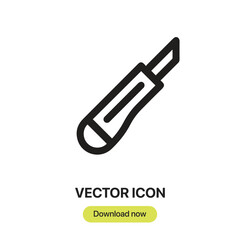 Cutter icon vector. Linear-style sign for mobile concept and web design. Cutter symbol illustration. Pixel vector graphics - Vector.	