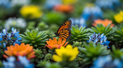 butterfly on flower - Symphony of Nature: Harmony Collection with Breathtaking Scenes