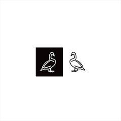 Illustration vector graphics of swan icon
