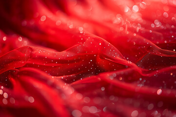 Net clothe soft waves with bokeh background, Happy valentine day concept