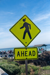 Warning sign near the beach