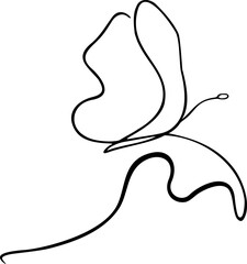 Butterfly logo outline vector illustration. Butterfly sketch hand drawing stylized decorative design elements