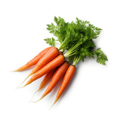 Carrots isolated on clear white background