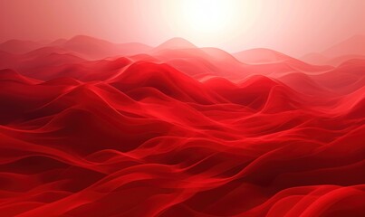 Un paysage abstrait de couleur rouge avec une lumière blanche, dans le style des rayons de soleil - obrazy, fototapety, plakaty