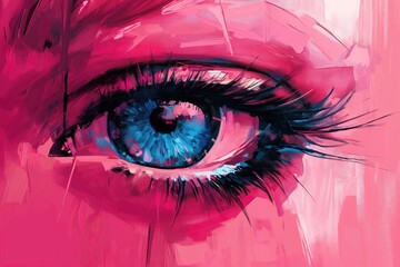arty illustration of the eye of the girl