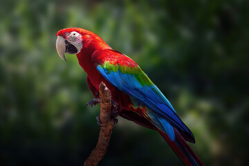 Red-and-green Macaw Parrot (Ara chloropterus)