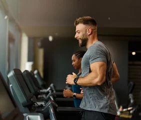 gym sport fitness exercise health healthy man treadmill training running equipment fit machine active workout body woman activity athlete cardio run club