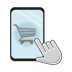 shopping in online store illustration