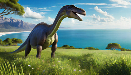 dinosaur in the grass