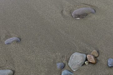 sand and stones on the Mediterranean beach in winter 5
