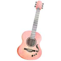 Fototapeta premium Watercolor classical guitar