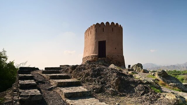 View of Al Bidya Fort in Fujairah, United Arab Emirates