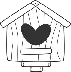 Wooden Birdhouse Outline