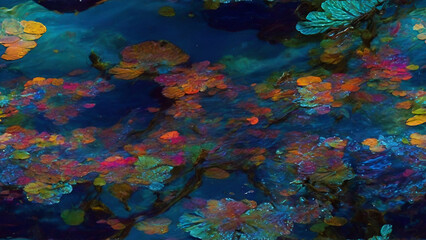 Fototapeta na wymiar lotus in aquarium