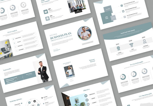 Corporate Business Plan Presentation Template Layout