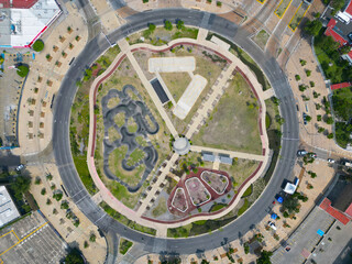 Glorieta Normal Aerial: Cenital Drone View in Guadalajara