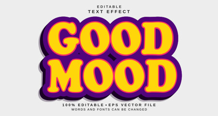 Editable text style effect - Good Mood text style theme.