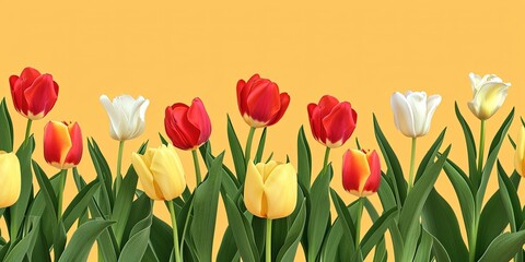 Composition of colorful tulips on the background , wallpaper 