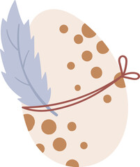 Easter Egg With Feather