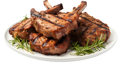 
grilled lamb chops png, savory meat, barbecue delight, lamb chops clipart, delicious dish,...