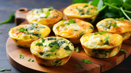 Grab and  go egg muffins packed with spinach - Powered by Adobe