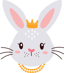 Rabbit Face With Crown