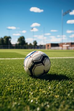 soccer ball on grass