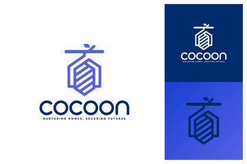 Fototapeta na wymiar Cocoon House Logo Inspiration, Pupa