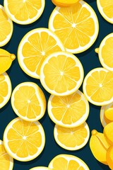Lemon repeated line pattern