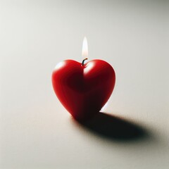 scented heart shaped candle seen from the side