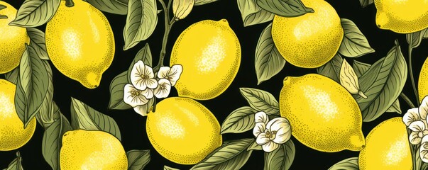Lemon repeated line pattern 