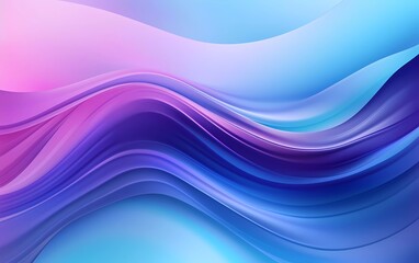 abstract blue and purple fluid wave background. generative ai - obrazy, fototapety, plakaty
