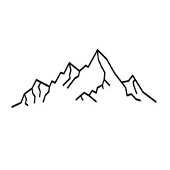 Mountain Landscape Line Art
