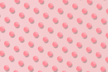 Pastel pink modern polka dots pattern.