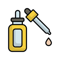 serum icon with white background vector stock illustration