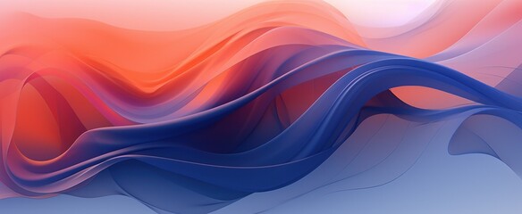 Abstract Fluid Shapes in Blue and Red Gradient. Abstract background featuring fluid shapes with a harmonious blend of blue and red gradients, conveying a sense of flow and dynamism. - obrazy, fototapety, plakaty