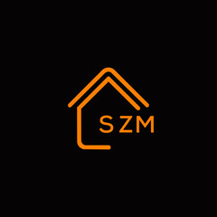 SZM Letter logo design template vector. SZM Business abstract connection vector logo. SZM icon circle logotype.
