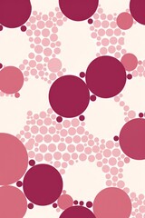 Maroon repeated soft pastel color vector art circle pattern