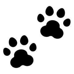 Paw print icon. Dog and cat paws - obrazy, fototapety, plakaty