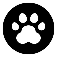 Paw print icon. Dog and cat paws