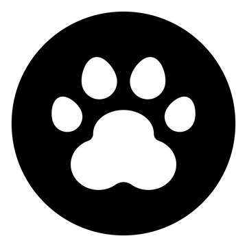 Paw print icon. Dog and cat paws