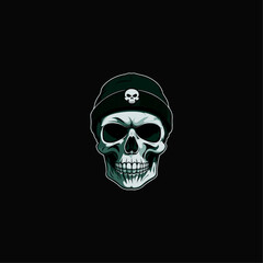 Fototapeta premium skull with beanie